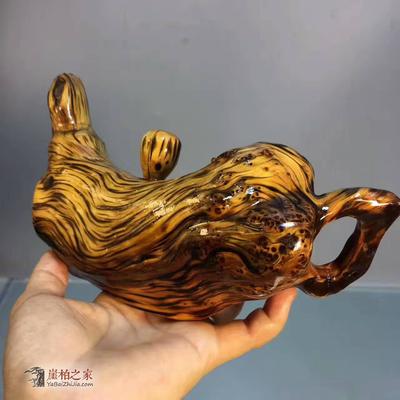崖柏太行虎皮紋小工藝品《把把壺》 可愛造型，匠心把玩之選